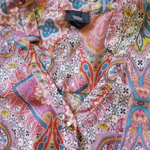 Sheer Printed Blouse | Mossimo • XXL - Picture 3 of 8